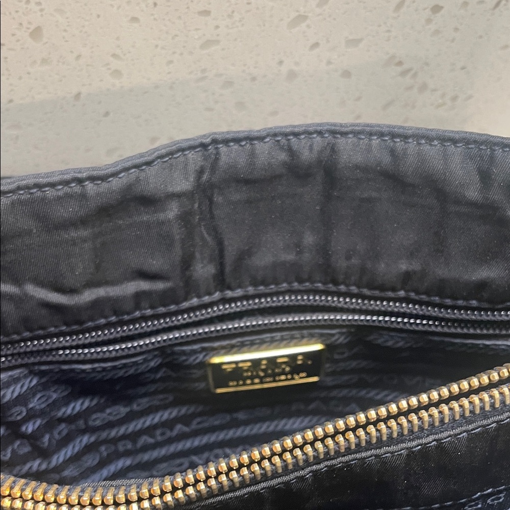 Prada Black and Gold Chain Shoulder Bag - Picture 7 of 9
